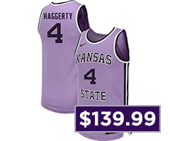 Pj Haggerty Mens Lavender K-State Wildcats NIL Name And Number Basketball Jersey