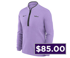 Mens K-State Wildcats Lavender Nike Victory Qtr Zip Pullover