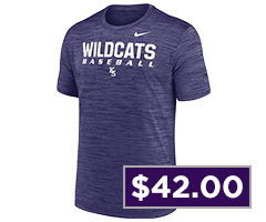 K-State Wildcats Purple Nike DriFit Baseball Short Sleeve T Shirt