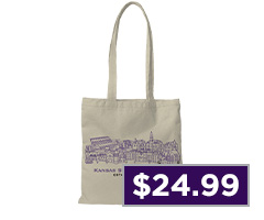 K-State Wildcats Campus Tote Bag - White
